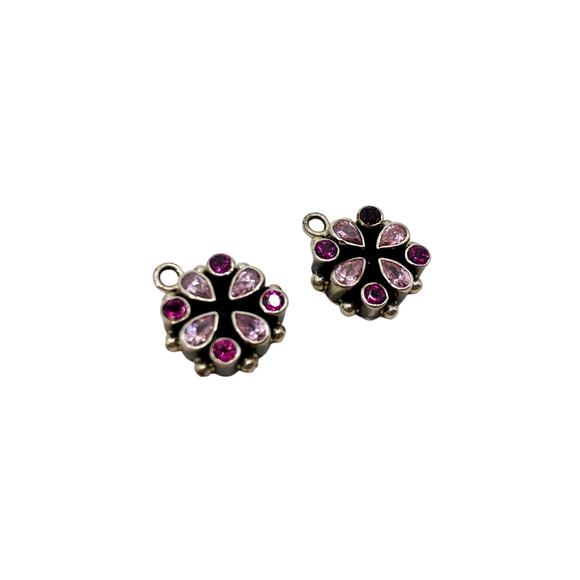 Sterling Silver jewel Pink Purple Pendants - Picture 1 of 3